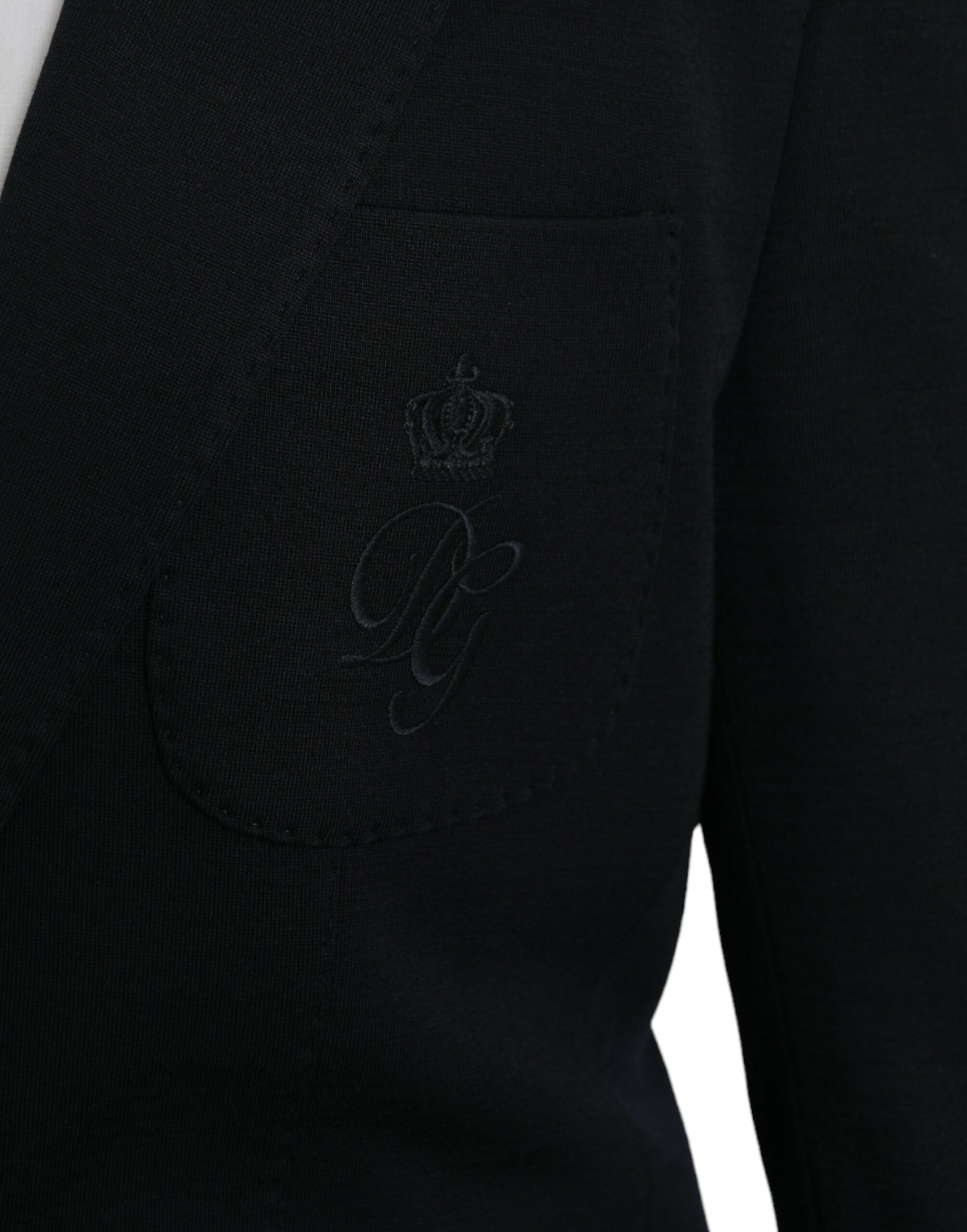 Blazer simple boutonnage en laine noire Dolce &amp; Gabbana