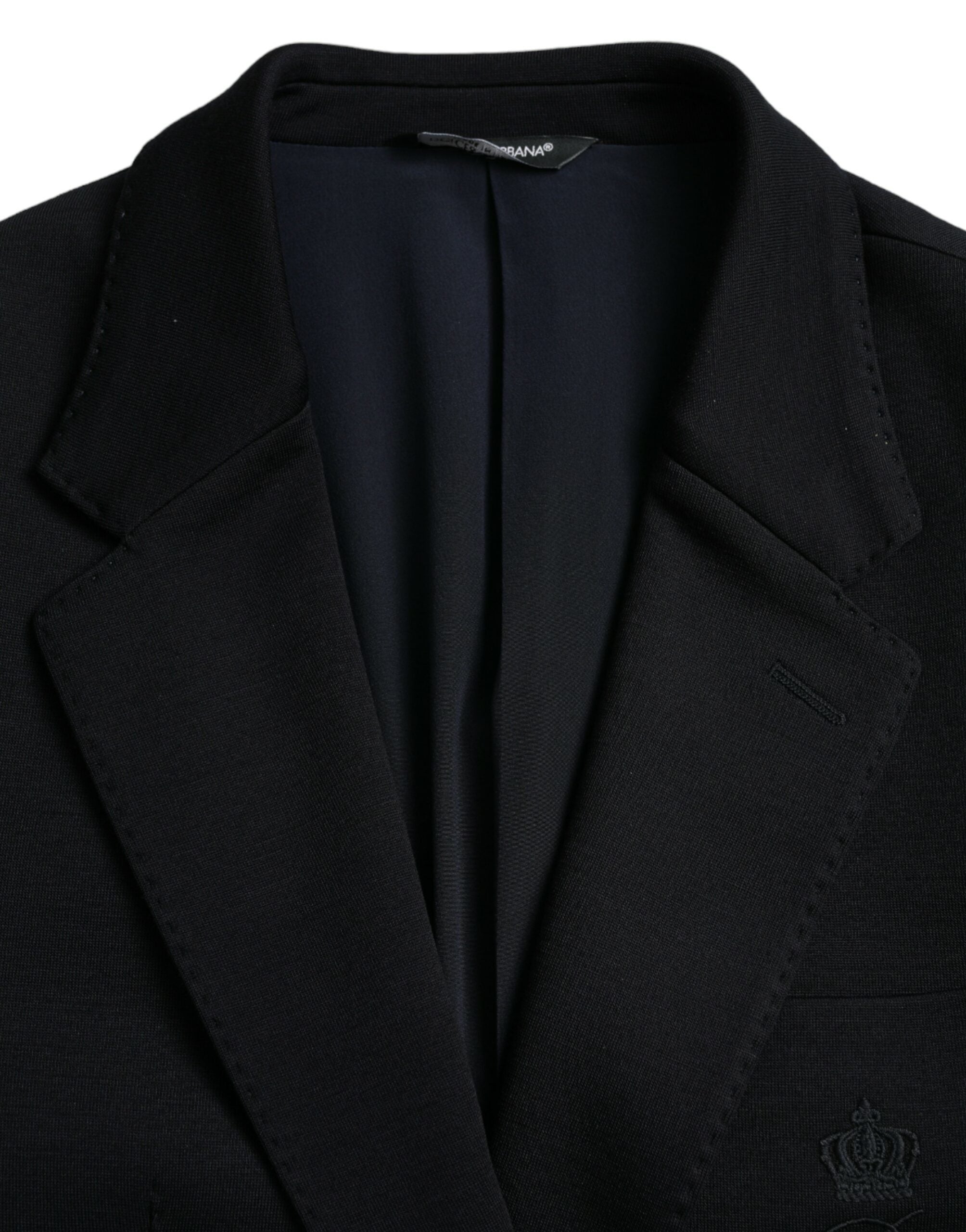 Blazer simple boutonnage en laine noire Dolce &amp; Gabbana