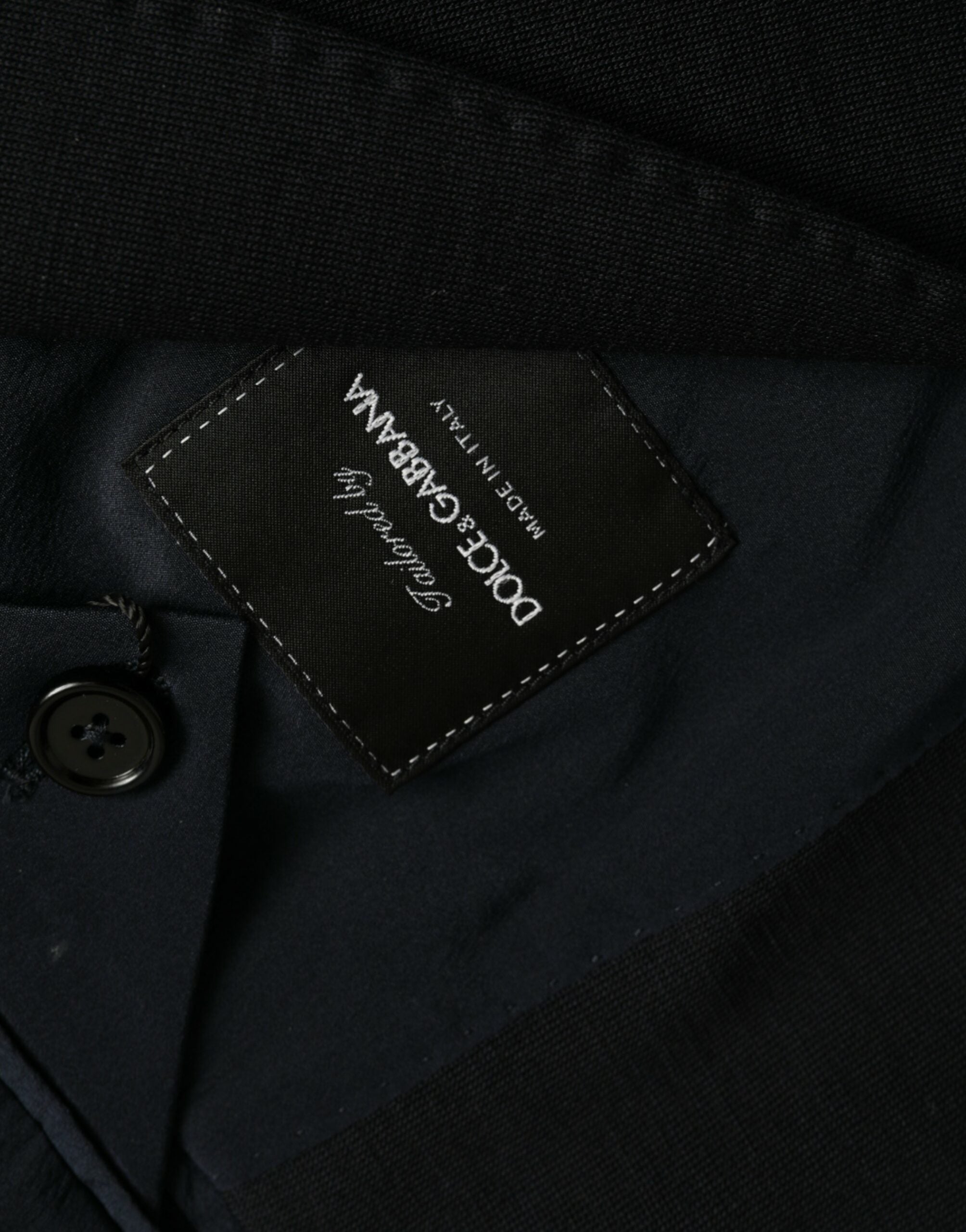 Blazer simple boutonnage en laine noire Dolce &amp; Gabbana