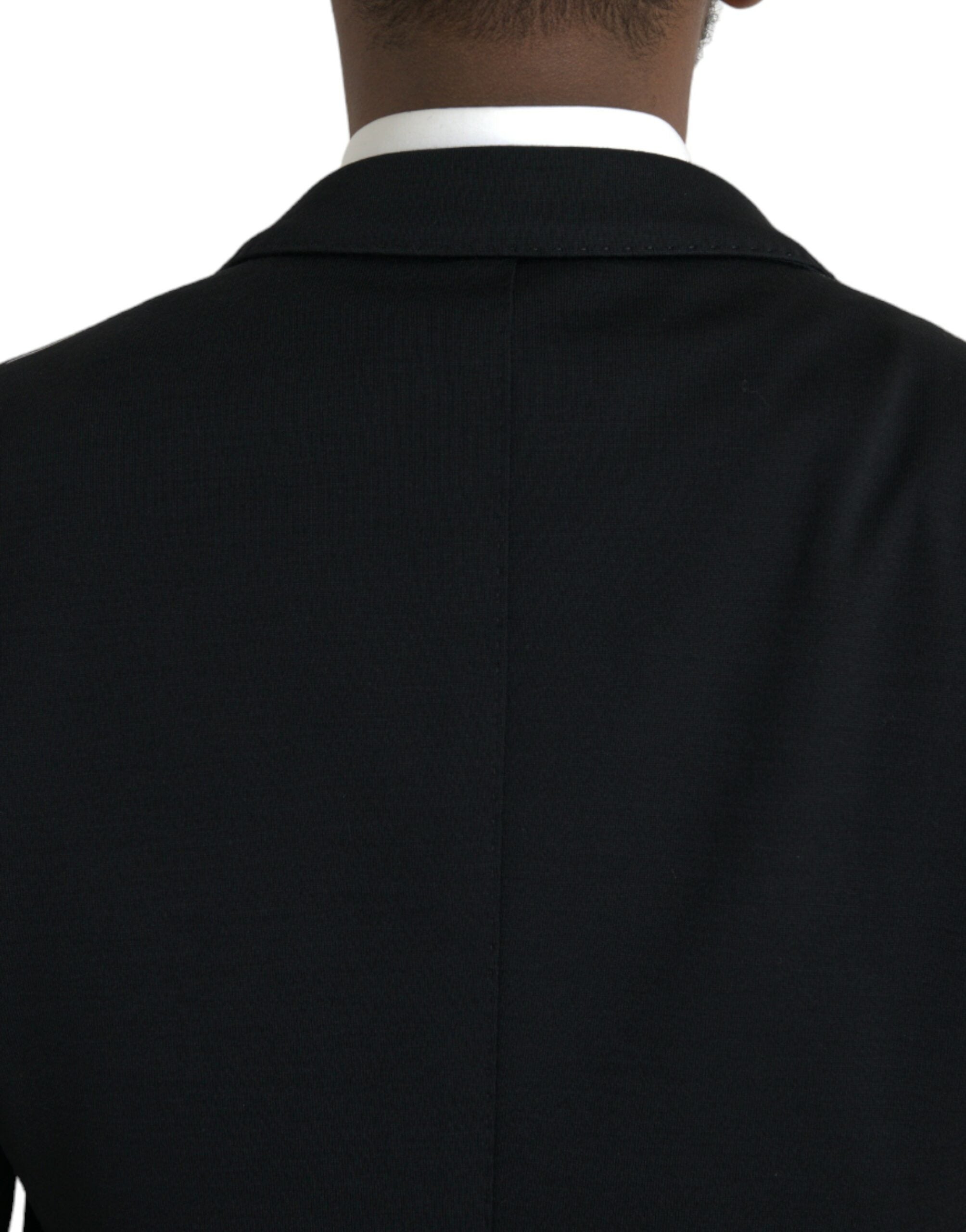 Blazer simple boutonnage en laine noire Dolce &amp; Gabbana