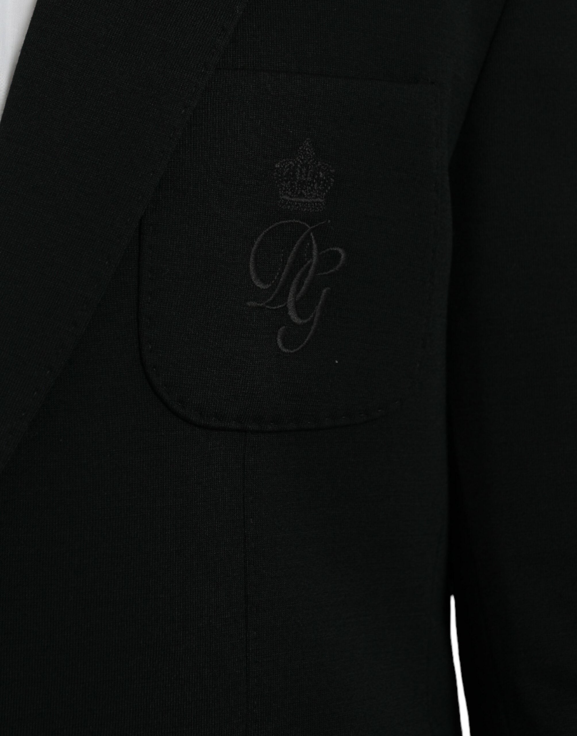 Blazer simple boutonnage en laine noire Dolce &amp; Gabbana