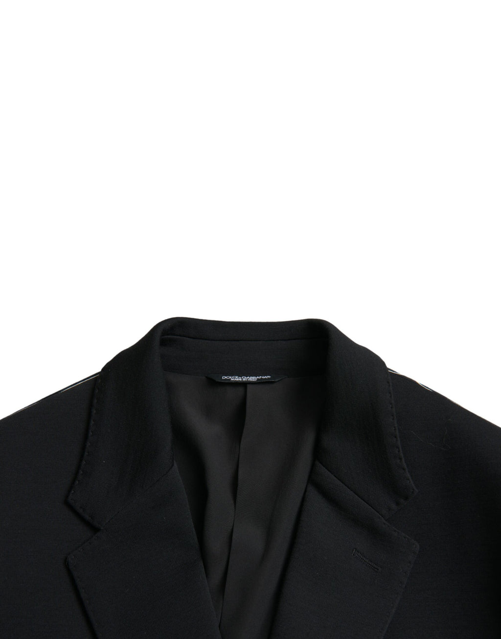 Blazer simple boutonnage en laine noire Dolce &amp; Gabbana