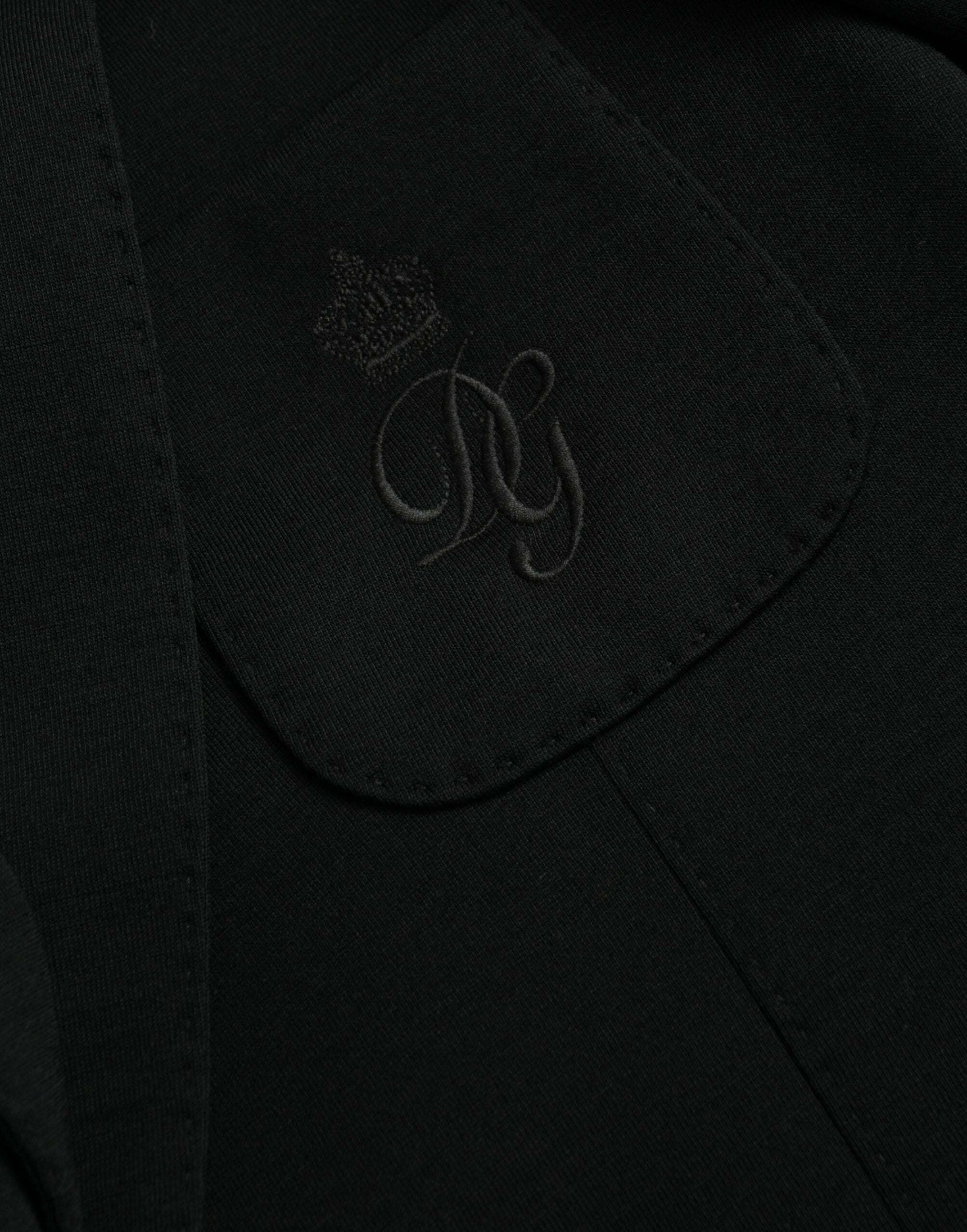 Blazer simple boutonnage en laine noire Dolce &amp; Gabbana