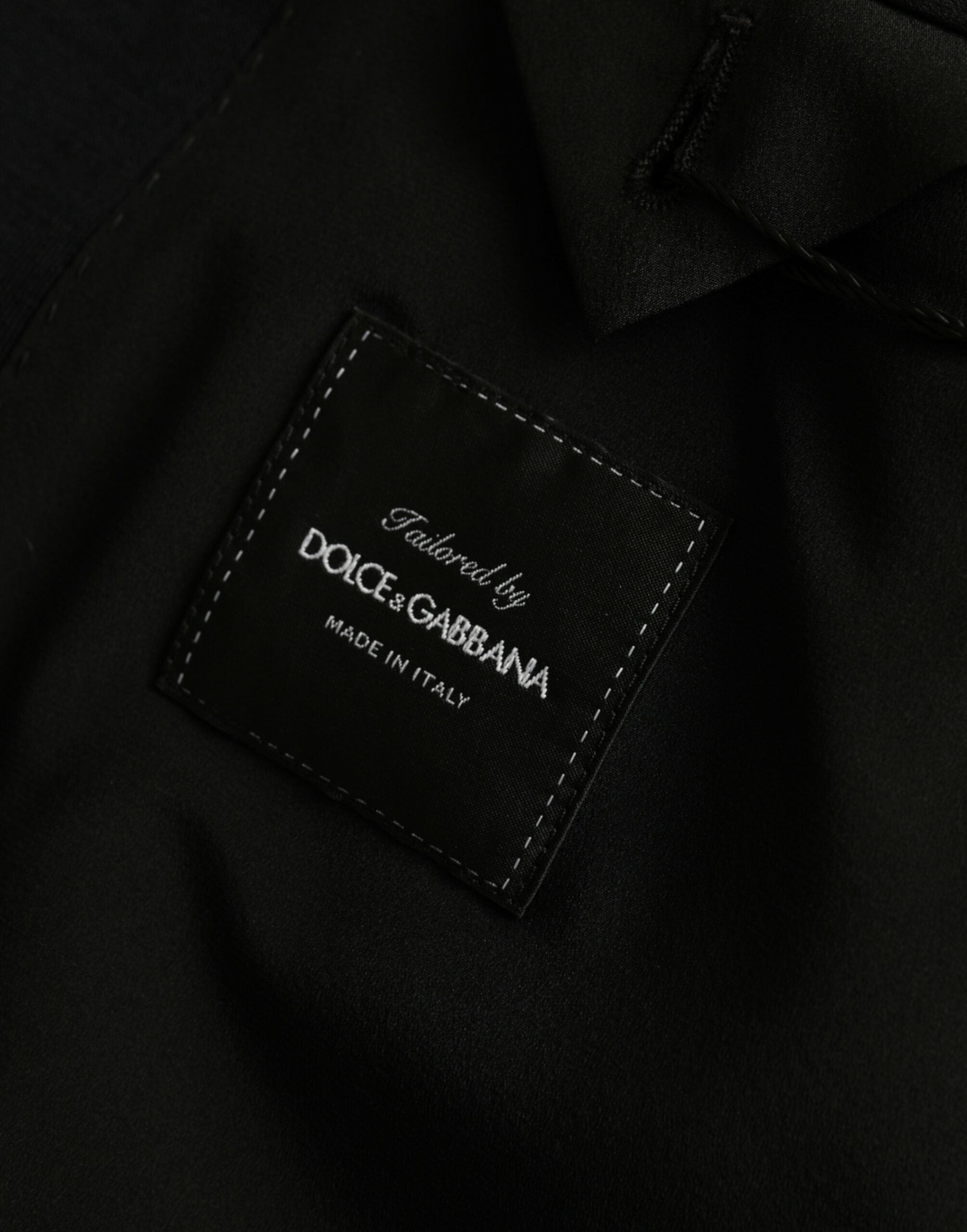 Blazer simple boutonnage en laine noire Dolce &amp; Gabbana
