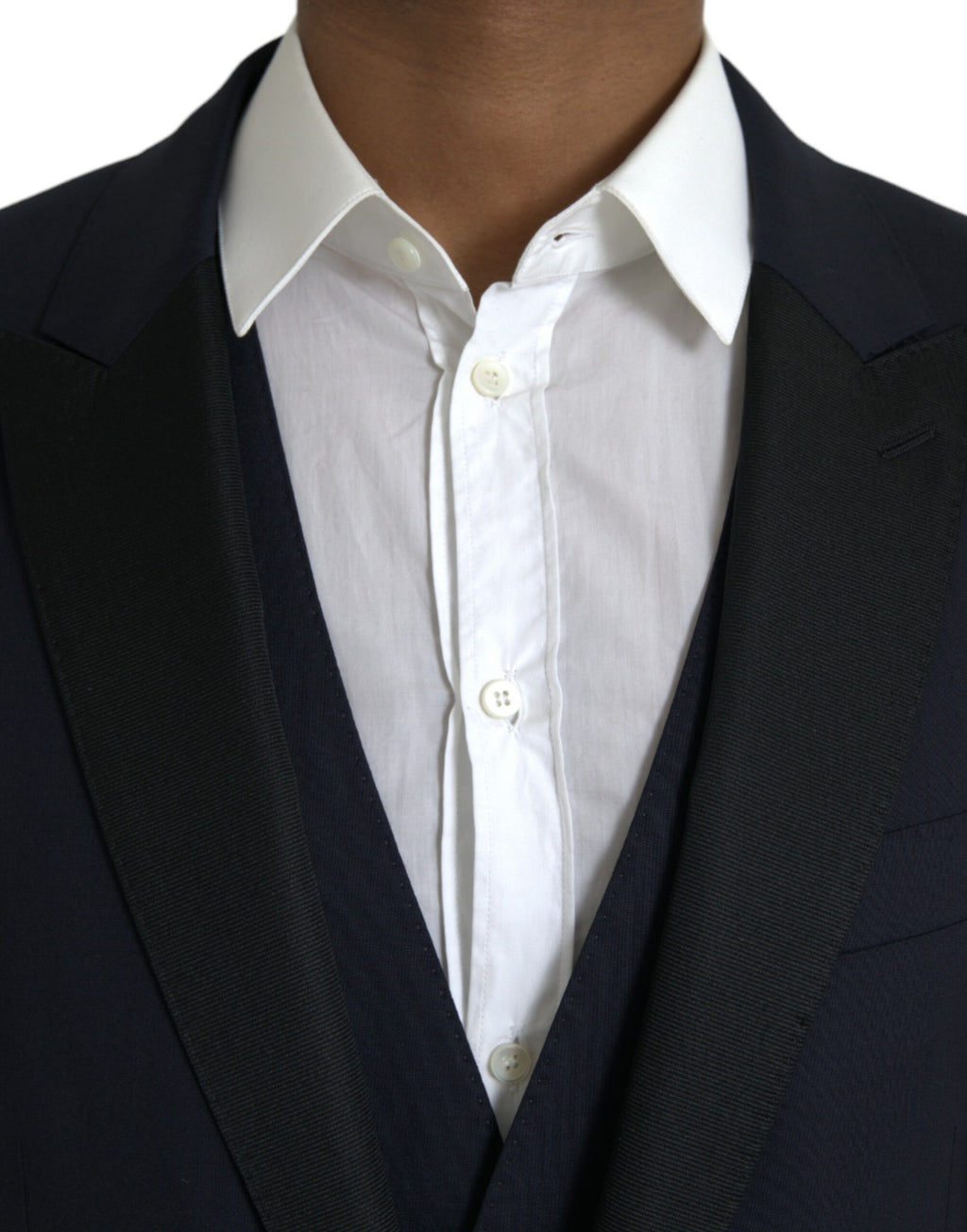 Dolce &amp; Gabbana – Dunkelblauer MARTINI-Anzug aus Wolle, dreiteilig