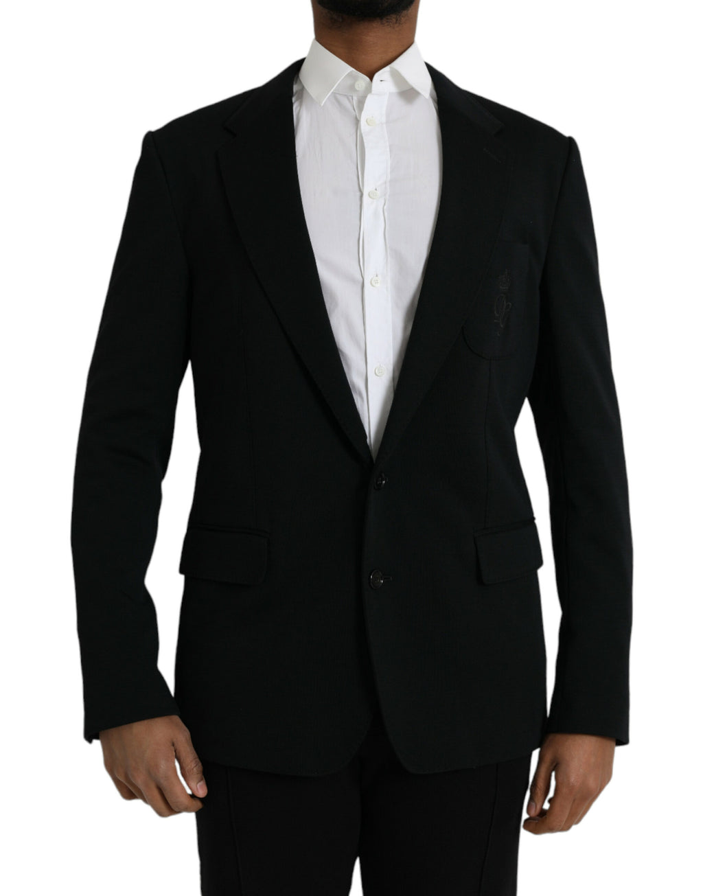 Blazer simple boutonnage en laine noire Dolce &amp; Gabbana