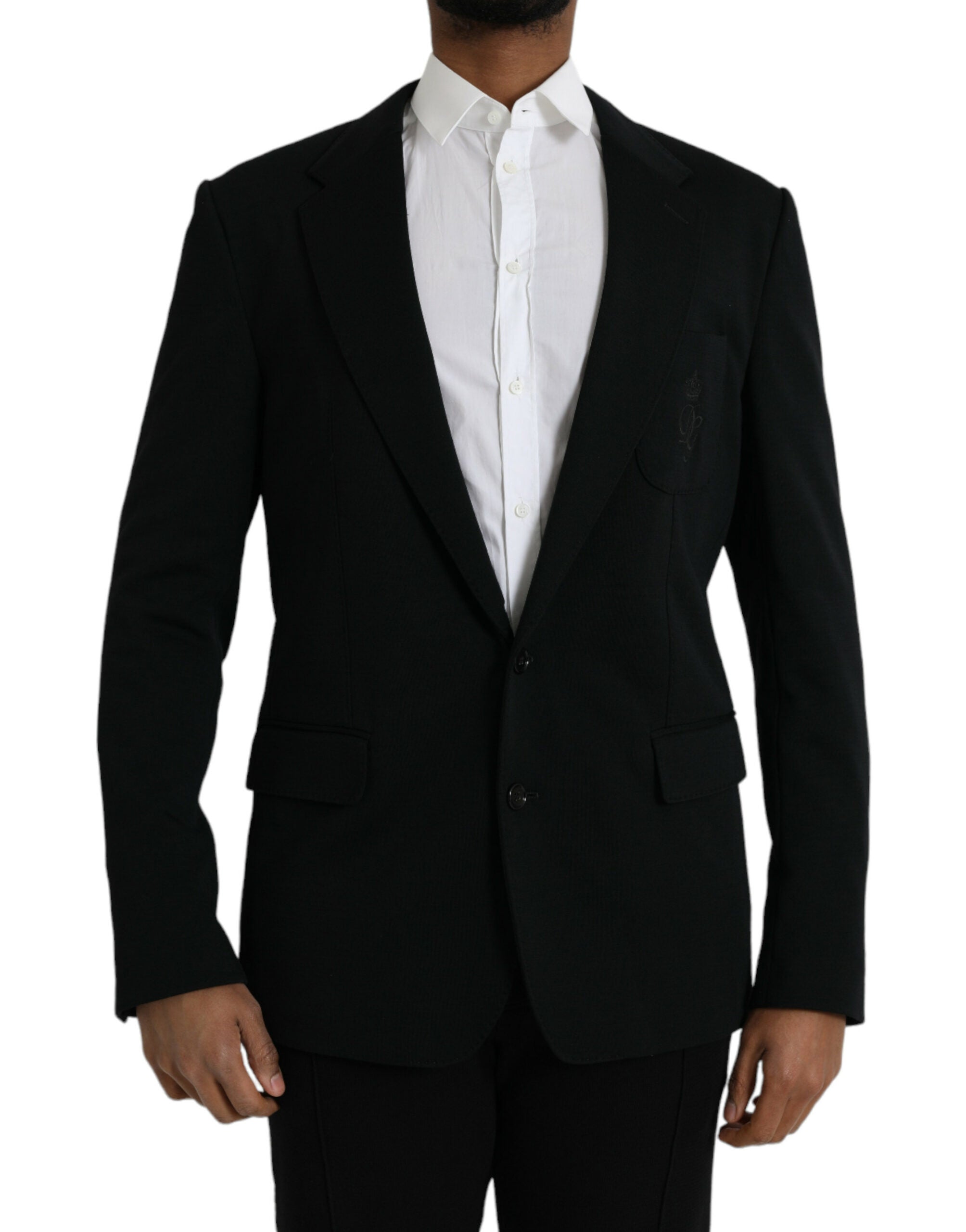Blazer simple boutonnage en laine noire Dolce &amp; Gabbana