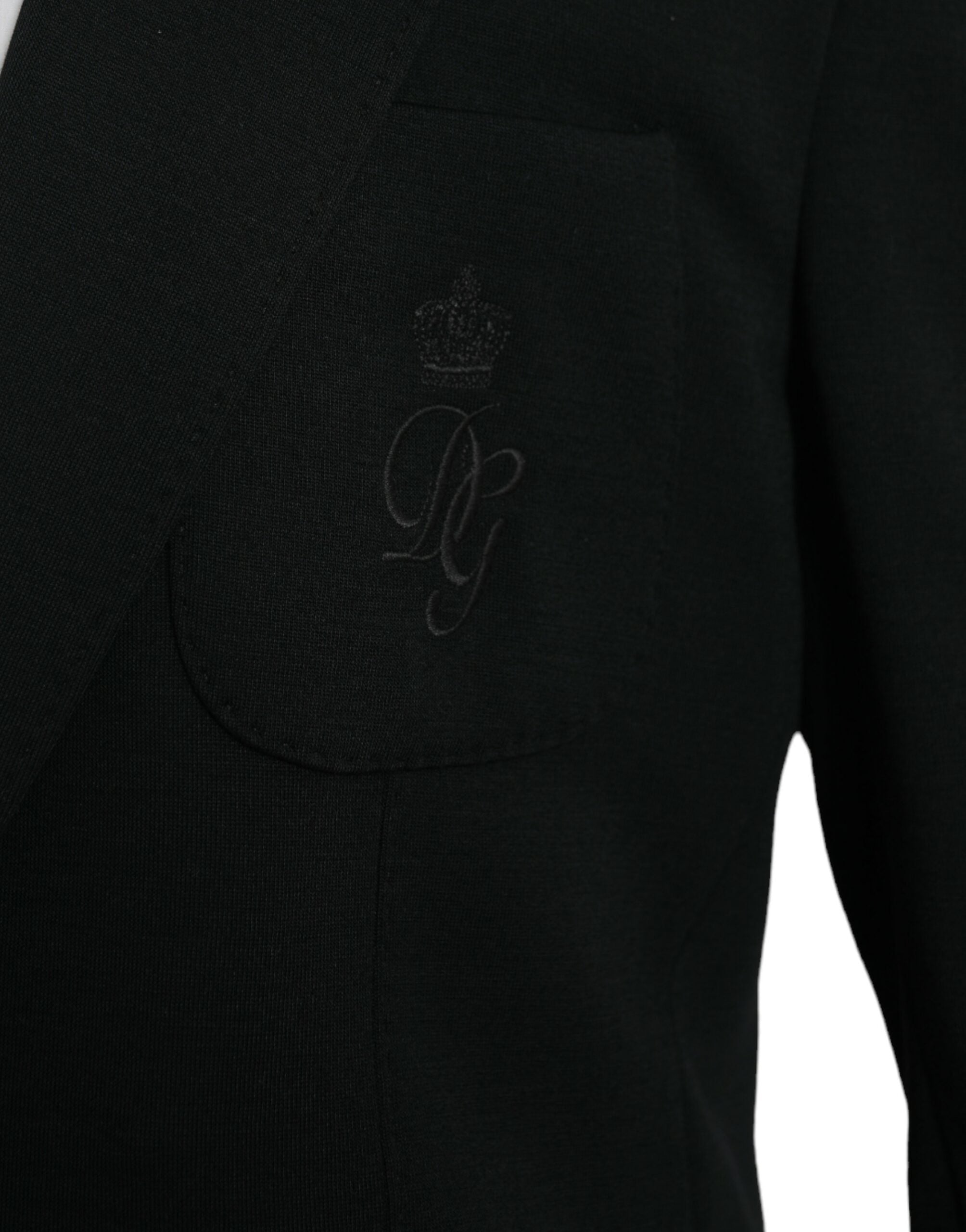 Blazer simple boutonnage en laine noire Dolce &amp; Gabbana