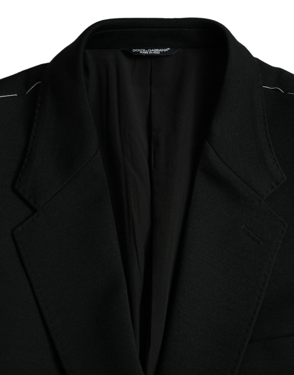 Blazer simple boutonnage en laine noire Dolce &amp; Gabbana