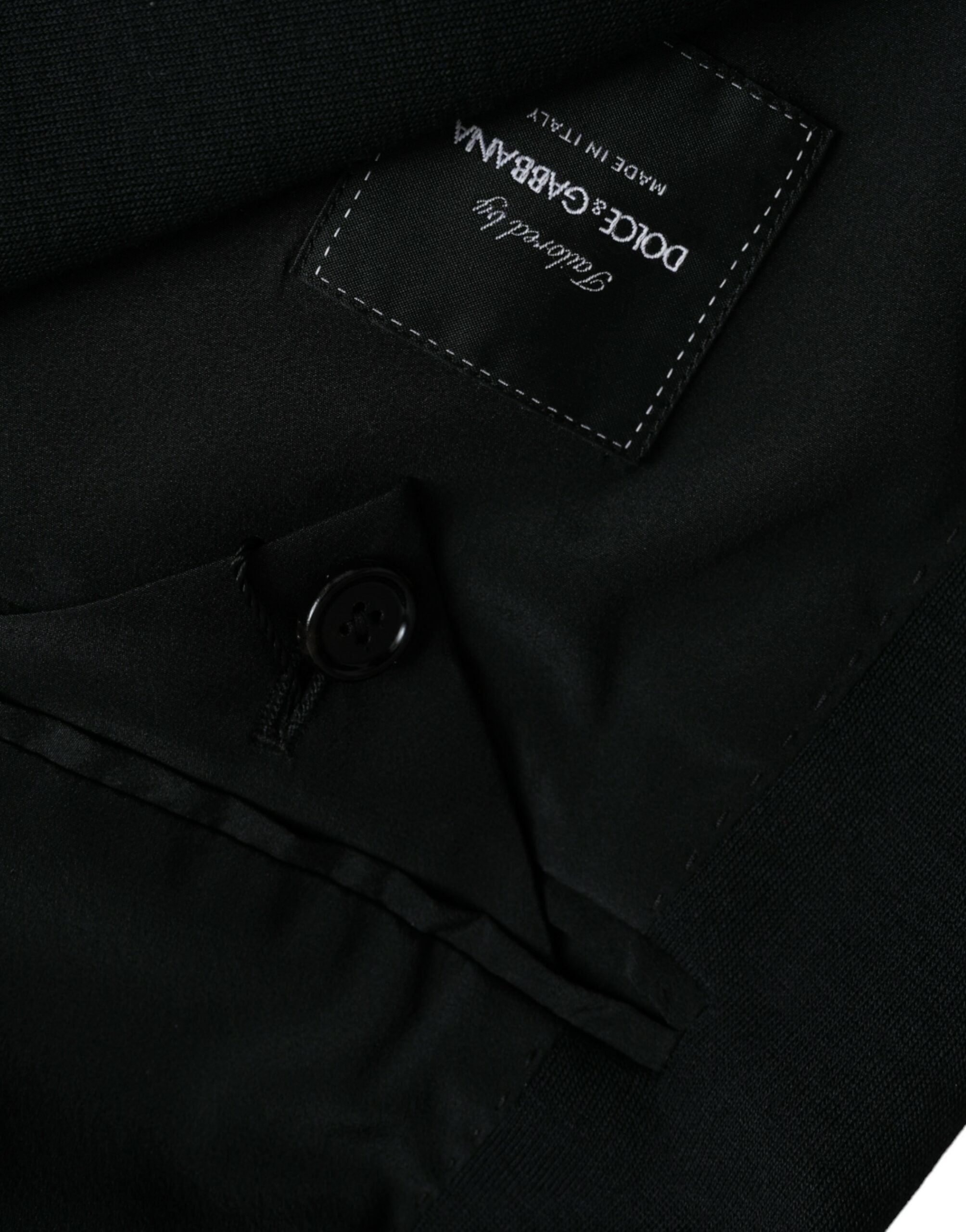 Blazer simple boutonnage en laine noire Dolce &amp; Gabbana