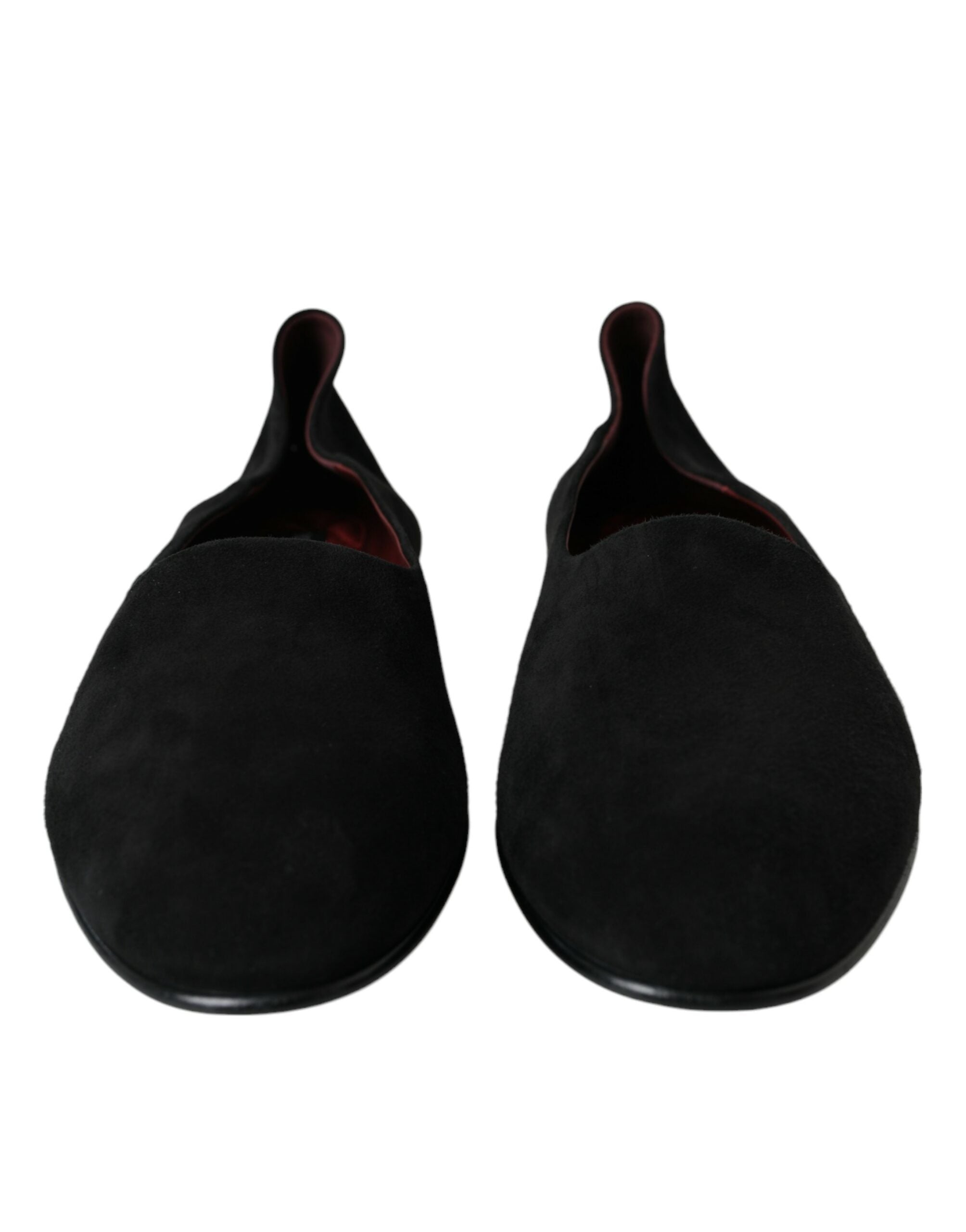 Mocassins en daim noir Dolce &amp; Gabbana, chaussures habillées à enfiler