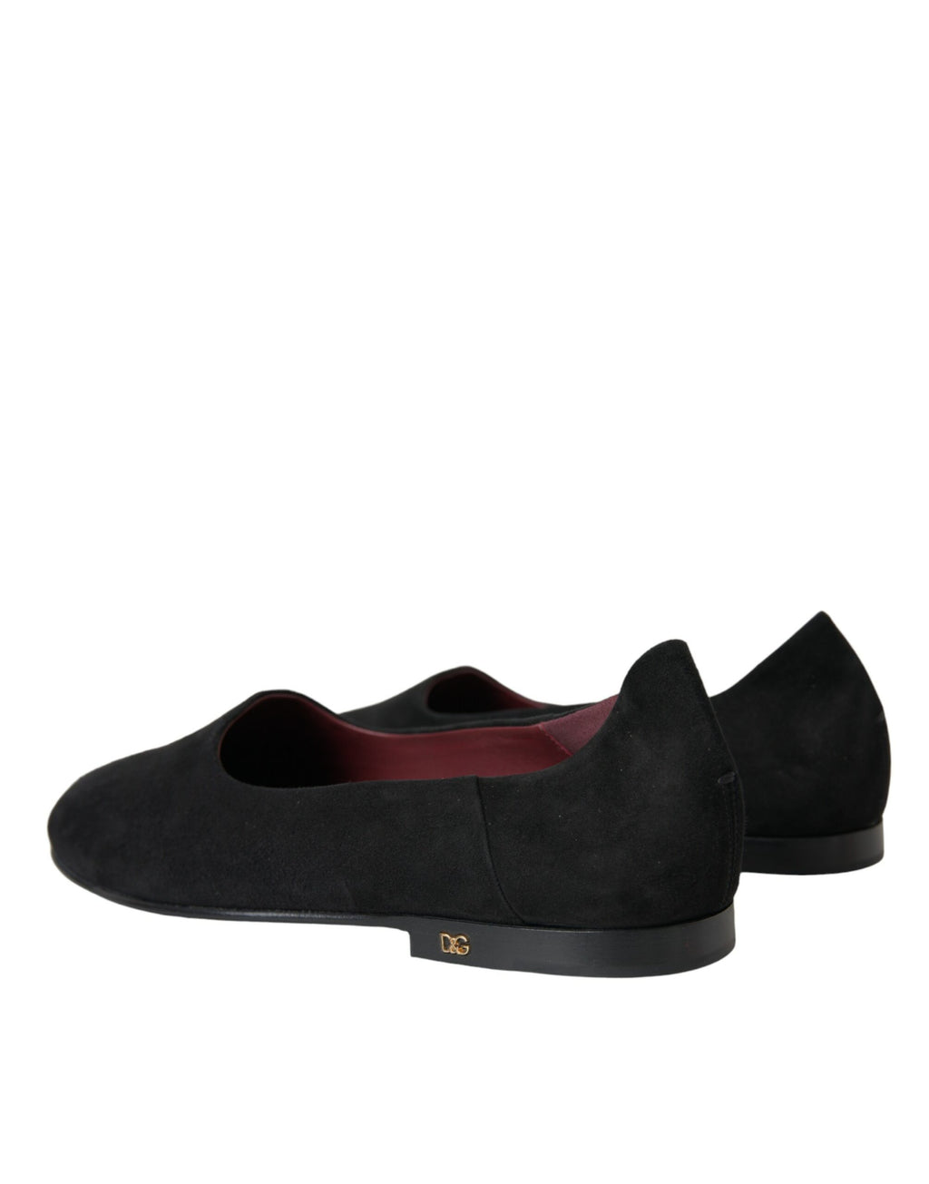 Mocassins en daim noir Dolce &amp; Gabbana, chaussures habillées à enfiler