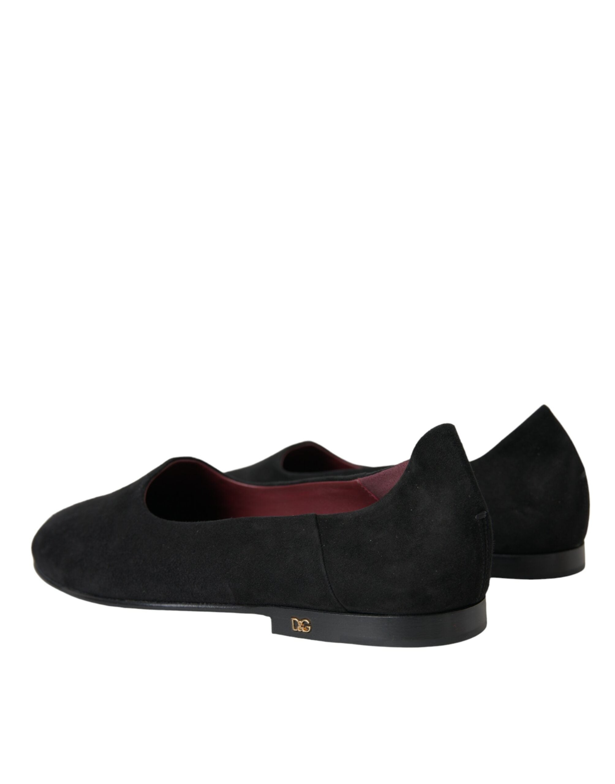 Mocassins en daim noir Dolce &amp; Gabbana, chaussures habillées à enfiler