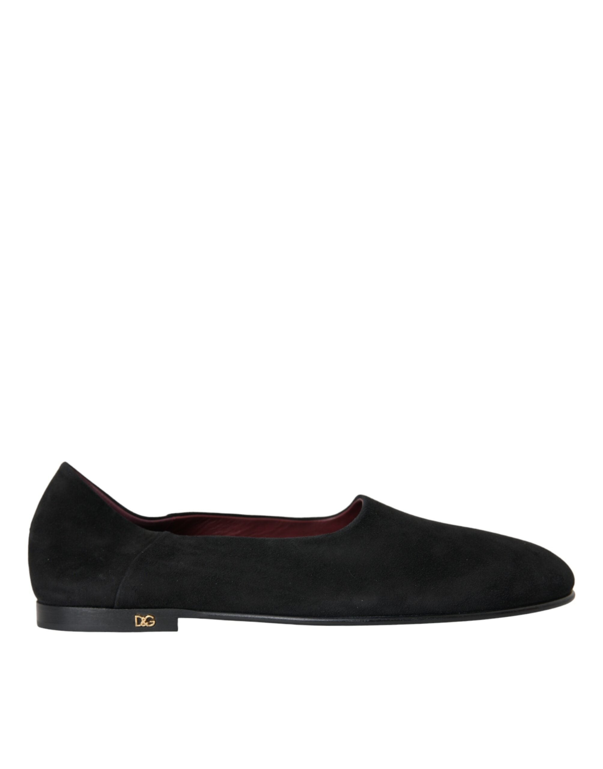 Mocassins en daim noir Dolce &amp; Gabbana, chaussures habillées à enfiler