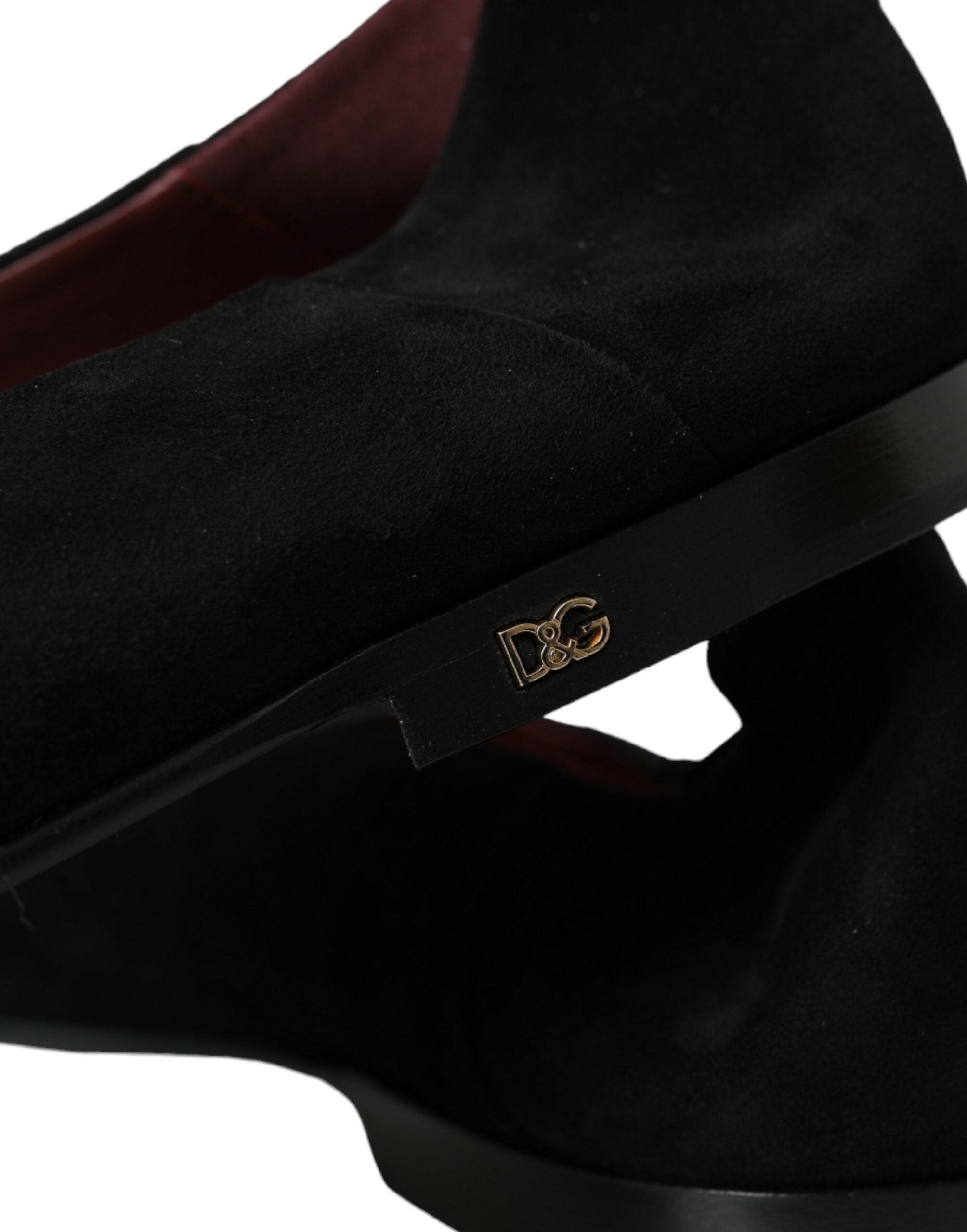 Mocassins en daim noir Dolce &amp; Gabbana, chaussures habillées à enfiler