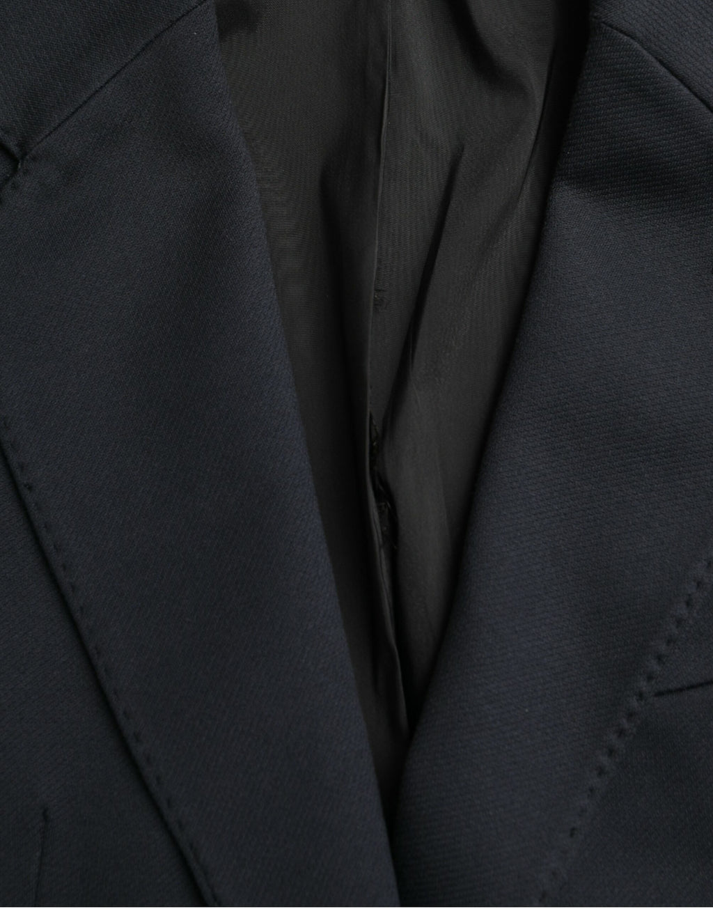 Blazer simple boutonnage en coton bleu foncé Dolce &amp; Gabbana