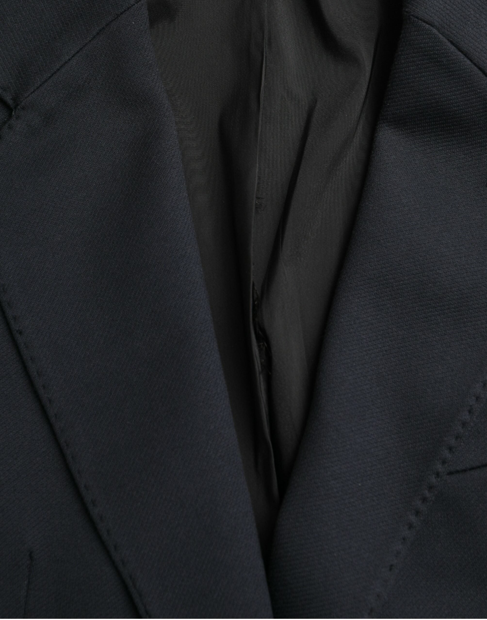 Blazer simple boutonnage en coton bleu foncé Dolce &amp; Gabbana