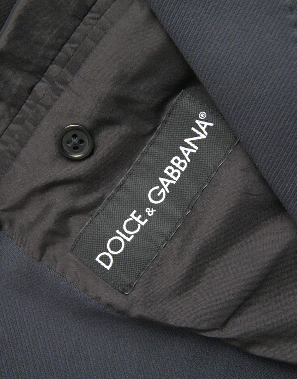 Blazer simple boutonnage en coton bleu foncé Dolce &amp; Gabbana
