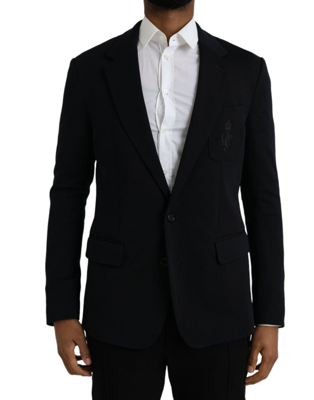 Blazer simple boutonnage en laine noire Dolce &amp; Gabbana