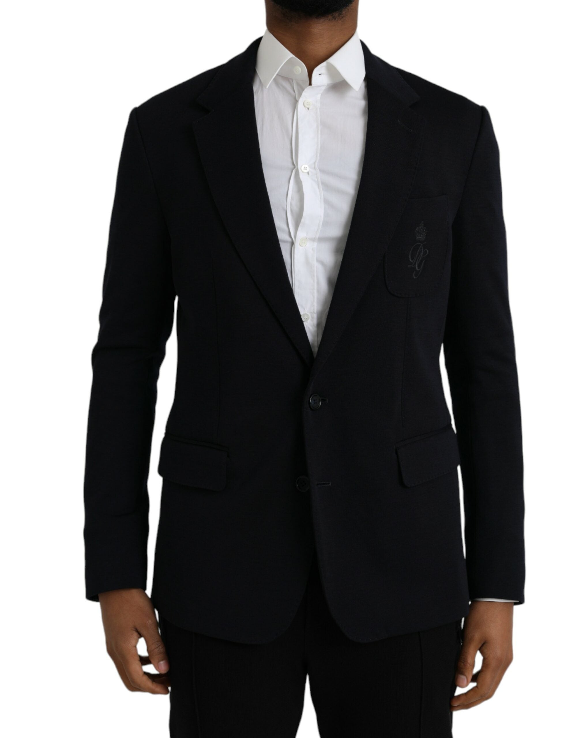 Blazer simple boutonnage en laine noire Dolce &amp; Gabbana