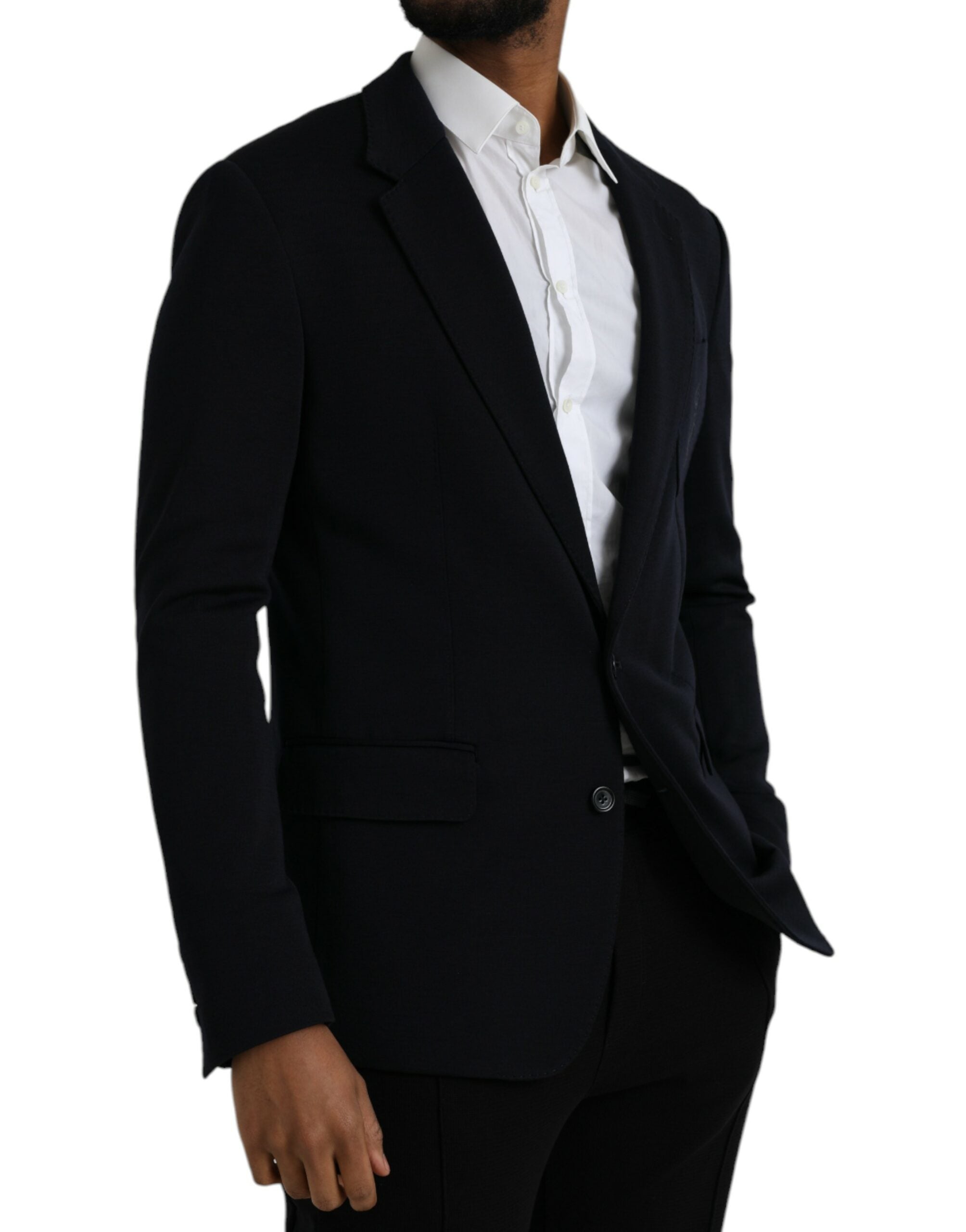Blazer simple boutonnage en laine noire Dolce &amp; Gabbana