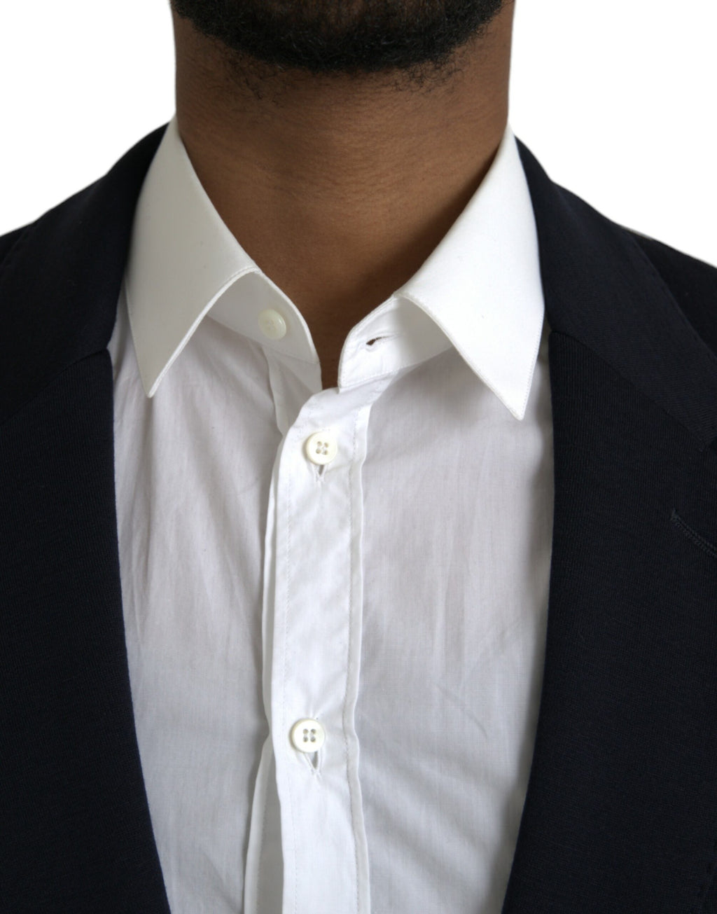 Blazer simple boutonnage en laine noire Dolce &amp; Gabbana