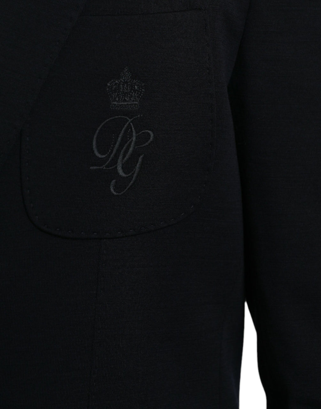 Blazer simple boutonnage en laine noire Dolce &amp; Gabbana