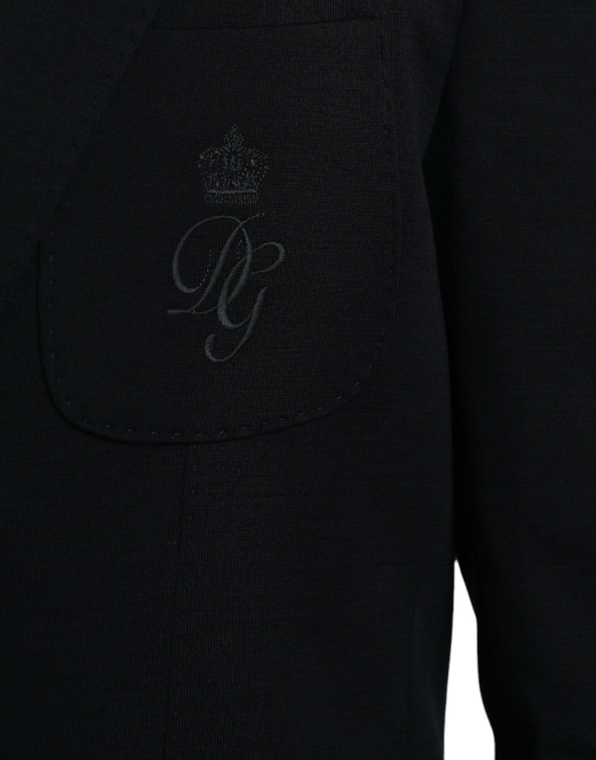 Blazer simple boutonnage en laine noire Dolce &amp; Gabbana