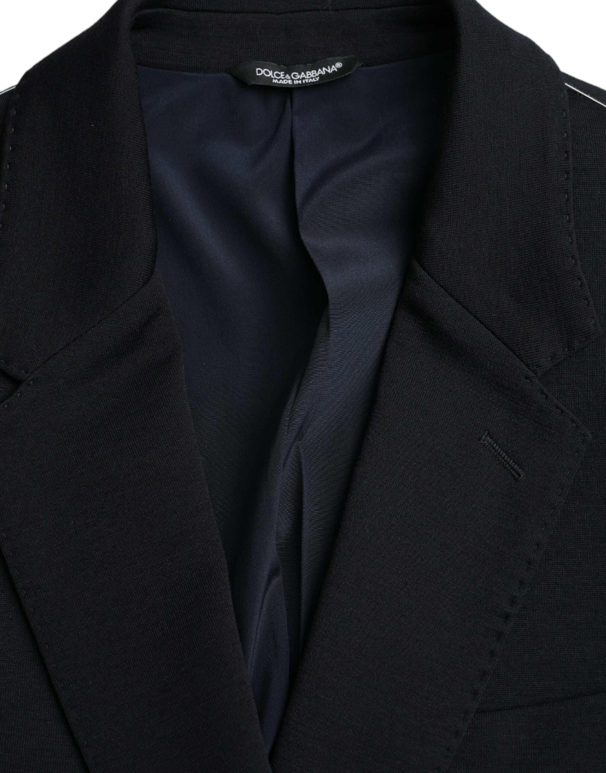 Blazer simple boutonnage en laine noire Dolce &amp; Gabbana