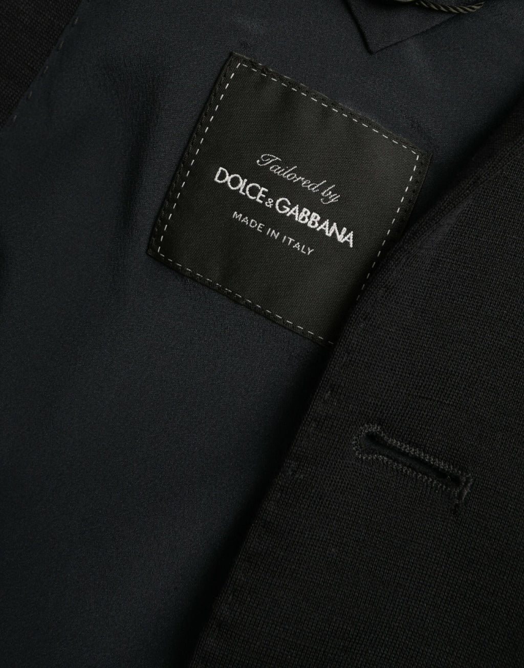 Blazer simple boutonnage en laine noire Dolce &amp; Gabbana
