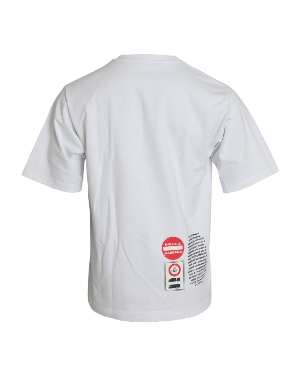 Dolce &amp; Gabbana – Weißes, kurzärmliges T-Shirt mit Rundhalsausschnitt und Herzmotiv aus Baumwolle