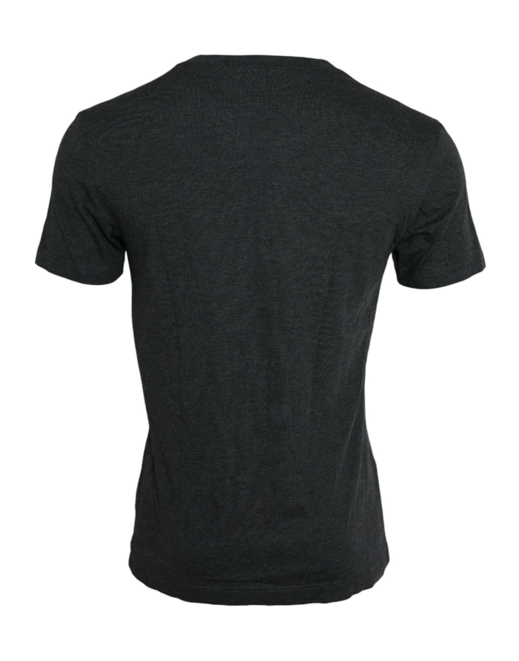 Dolce &amp; Gabbana – Graues T-Shirt mit Rundhalsausschnitt und kurzen Ärmeln und Logodruck
