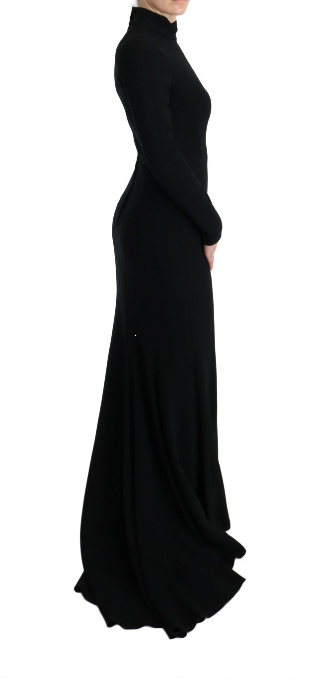 Dolce &amp; Gabbana – Elegantes, bodenlanges Etuikleid in Schwarz
