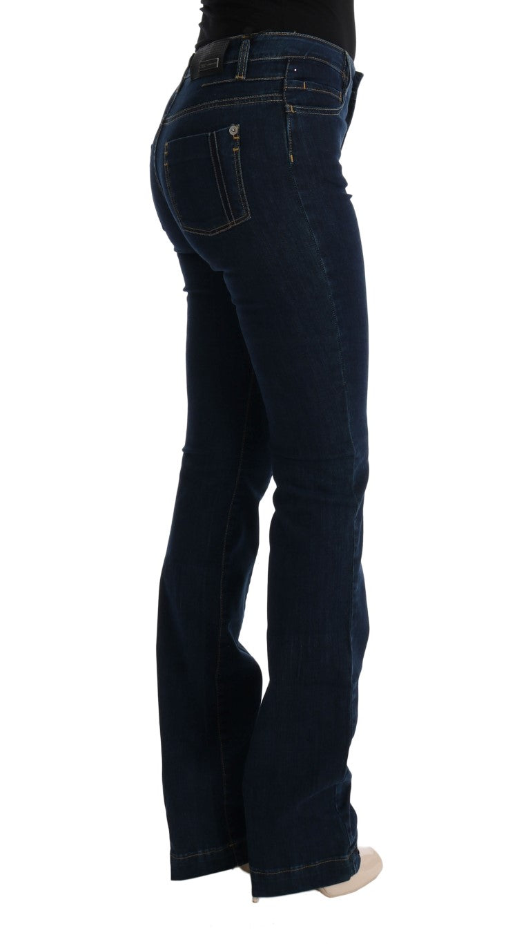 Costume National – Schicke, ausgestellte Baumwolljeans in Blau