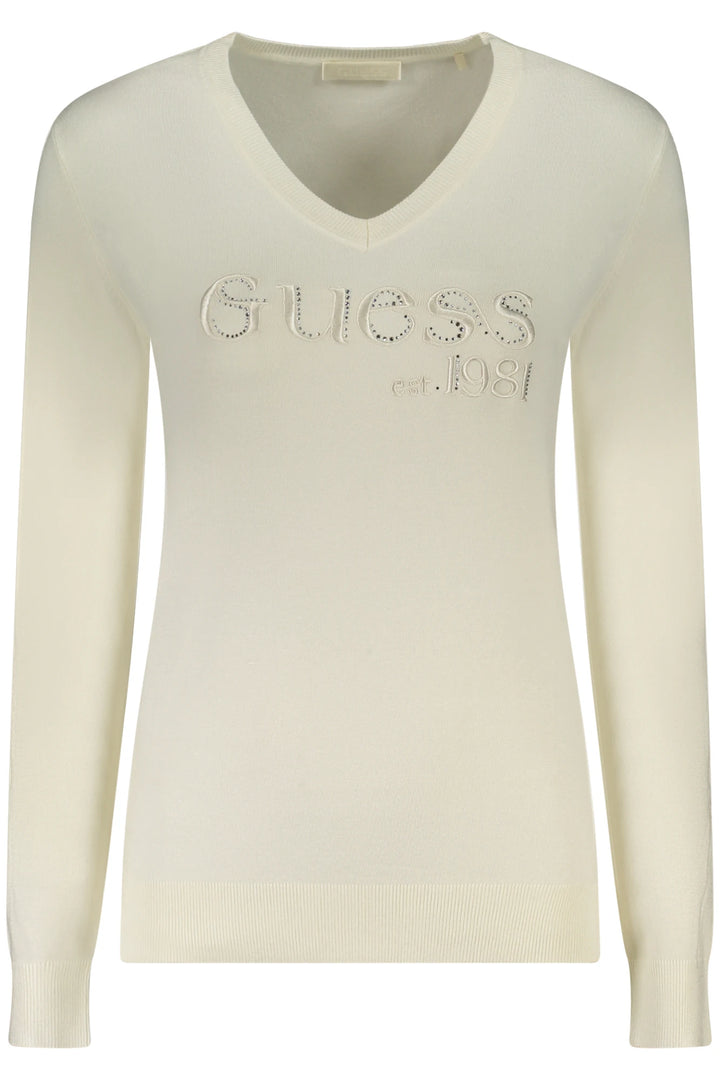 GUESS JEANS WOMEN&#39;S WHITE SWEATER