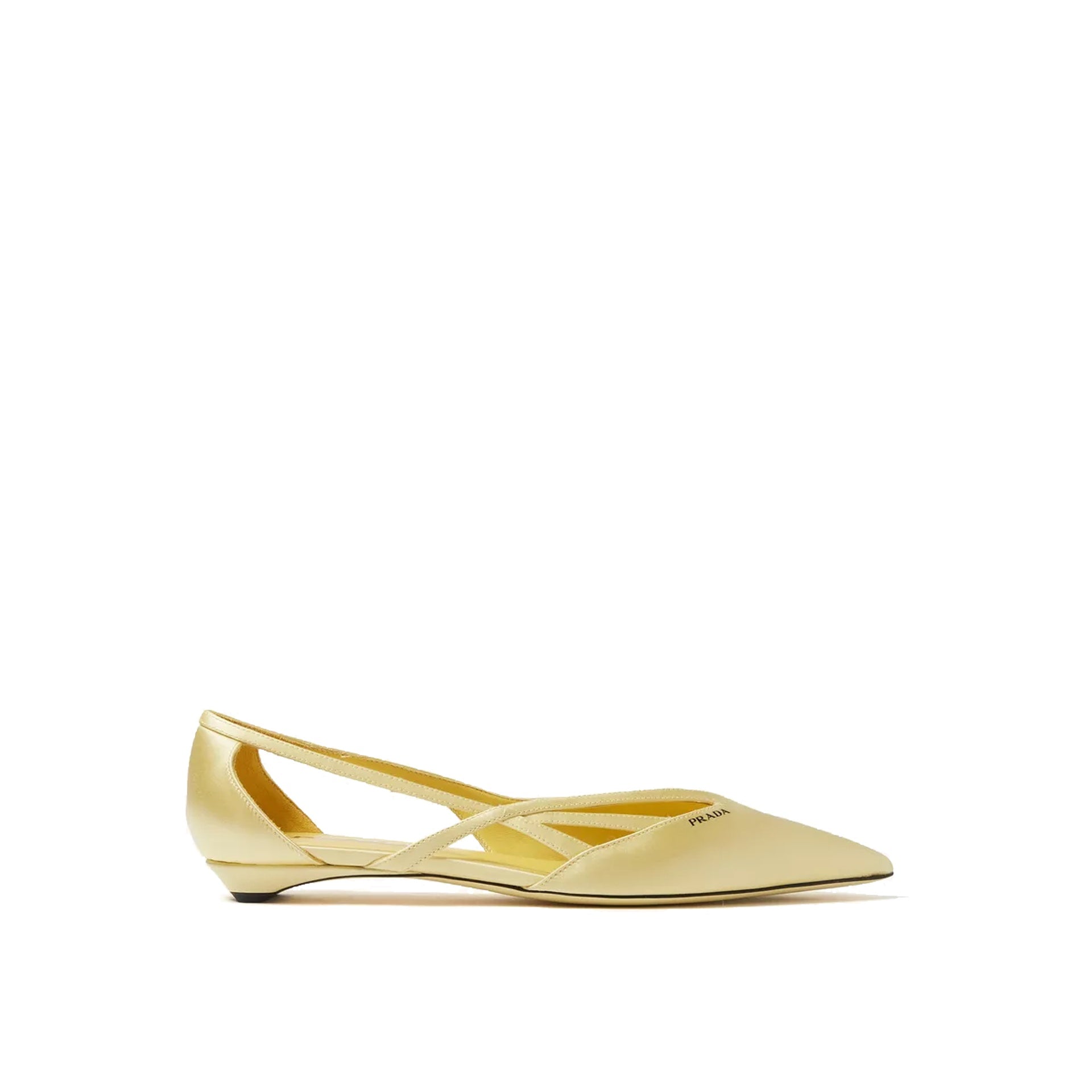Prada Satin Ballerina Flats - WOMEN SHOES - PRADA - Tluxy New