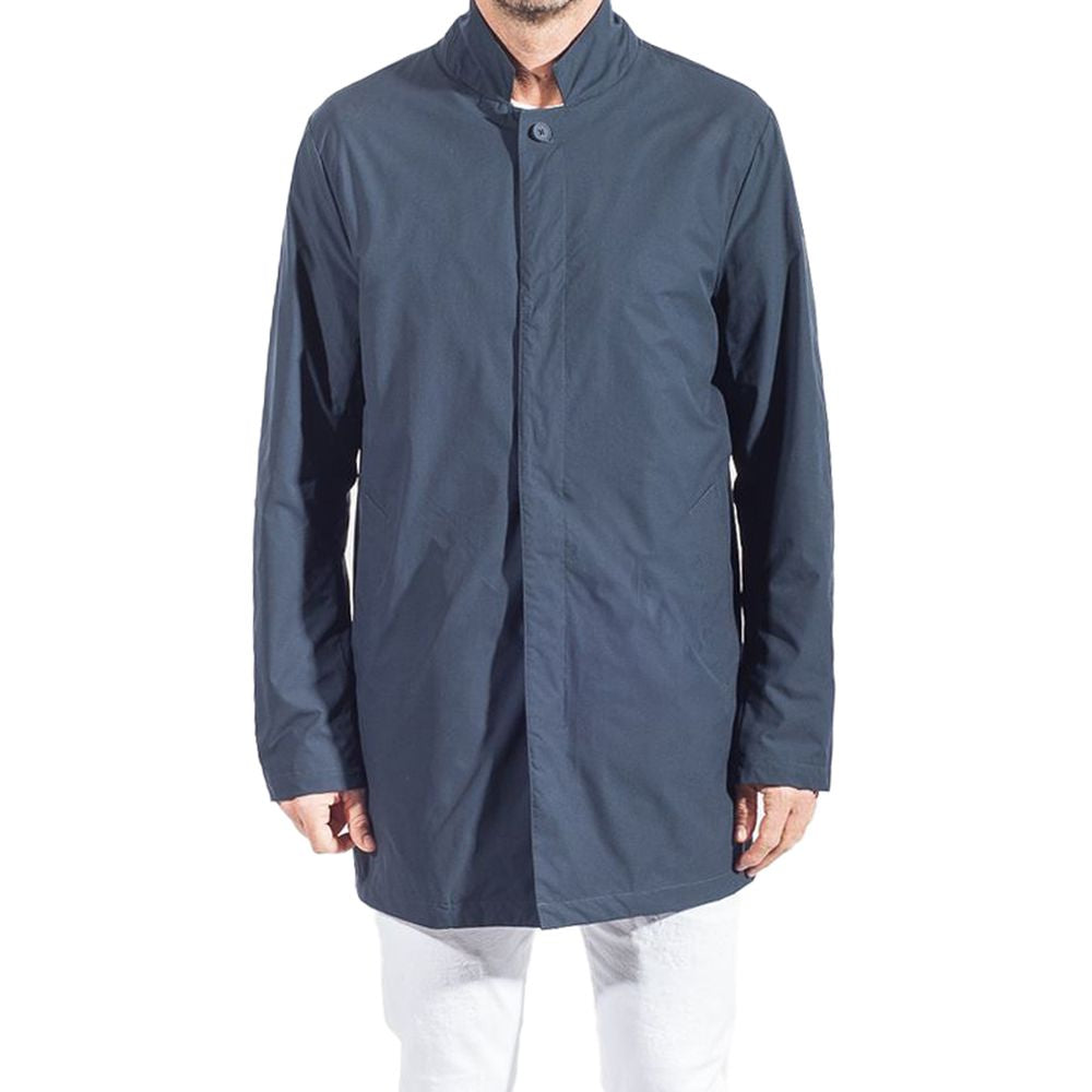 People Of Shibuya Blue Recycled Polyester Men Trench
