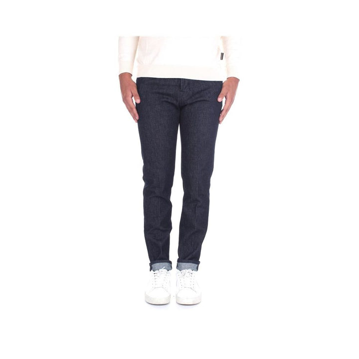 Jacob Cohen Elegante Slim Fit Designer-Jeans mit Lederdetail