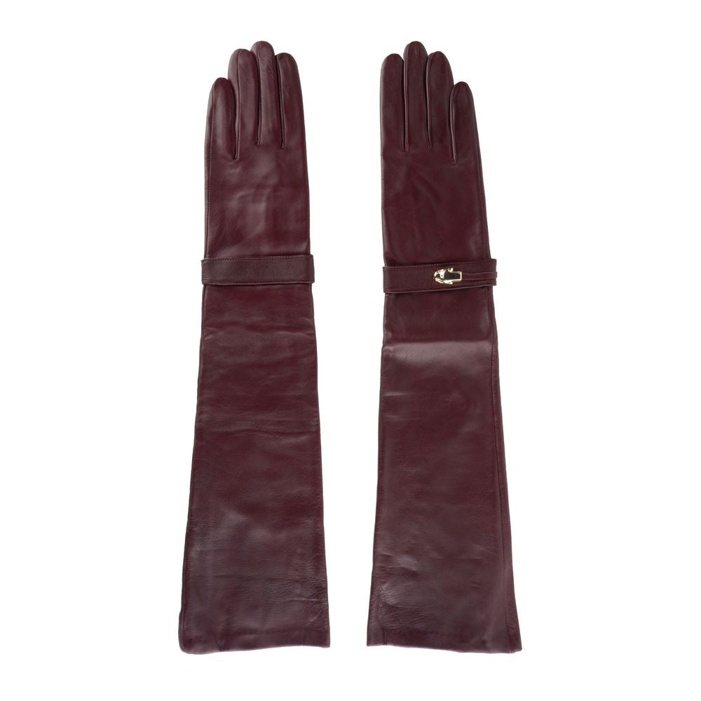 Cavalli Class Damenhandschuh aus rotem Lammleder