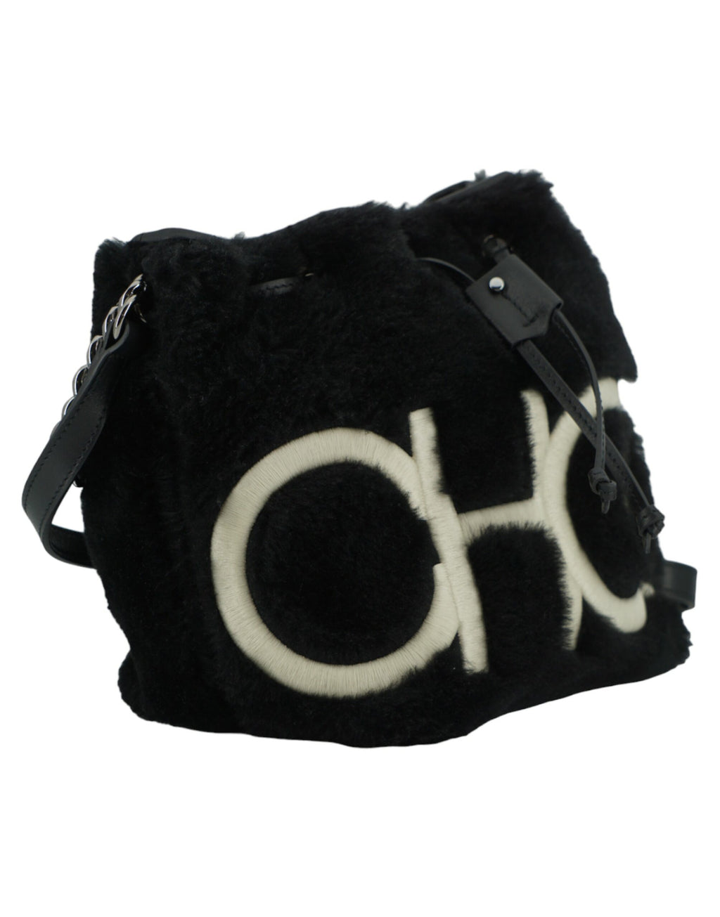 Jimmy Choo – Schwarze Leder-Umhängetasche mit Henkel