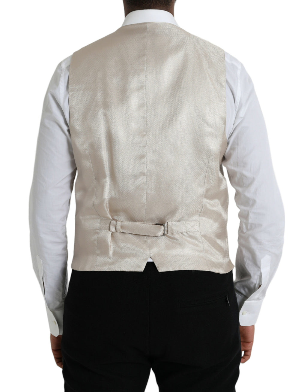 Dolce &amp; Gabbana - Robe gilet en coton blanc cassé - Gilet habillé