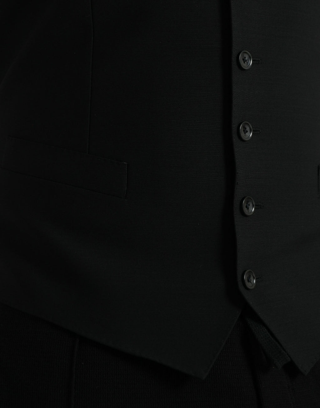 Robe gilet en laine noire Dolce &amp; Gabbana