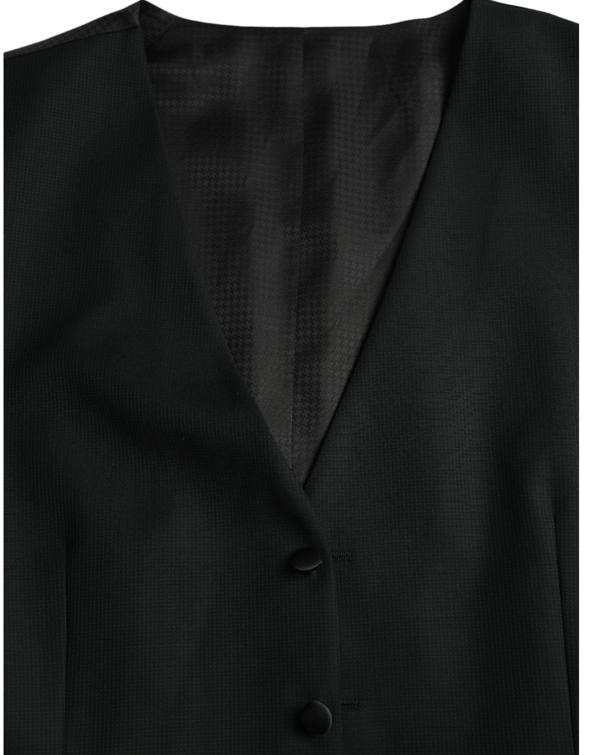 Dolce &amp; Gabbana Schwarze Wollweste, formelle Weste