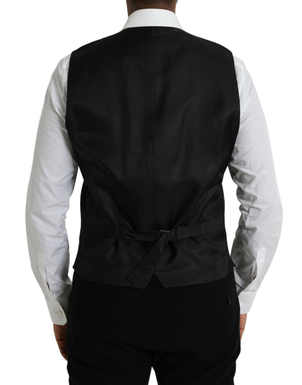 Robe gilet en laine noire Dolce &amp; Gabbana