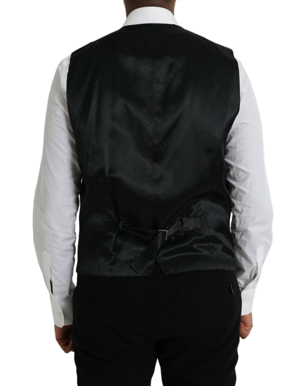 Robe gilet en laine noire Dolce &amp; Gabbana