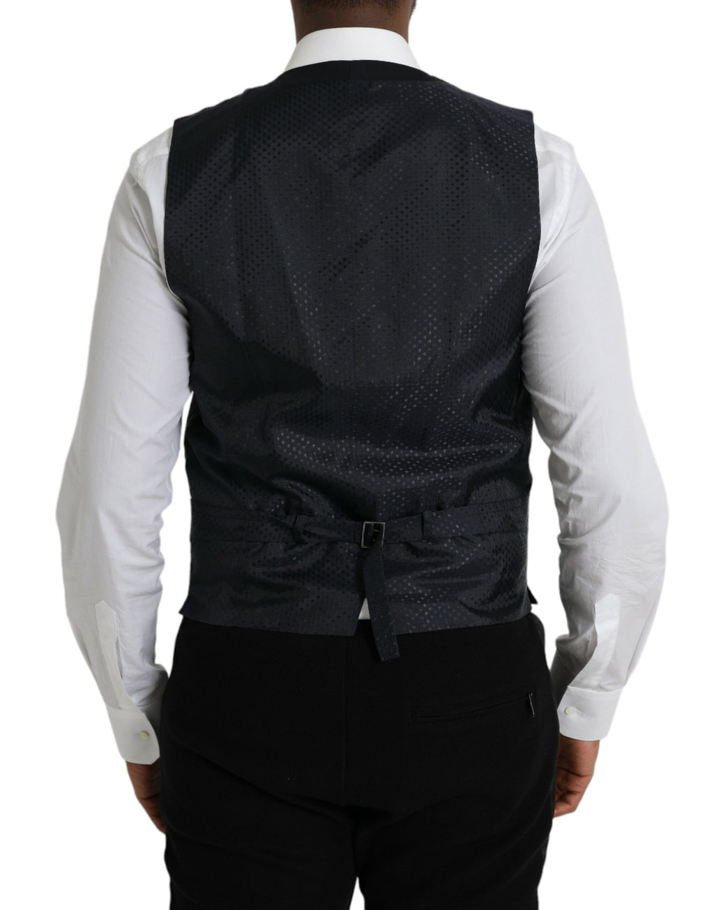 Robe gilet en laine noire Dolce &amp; Gabbana
