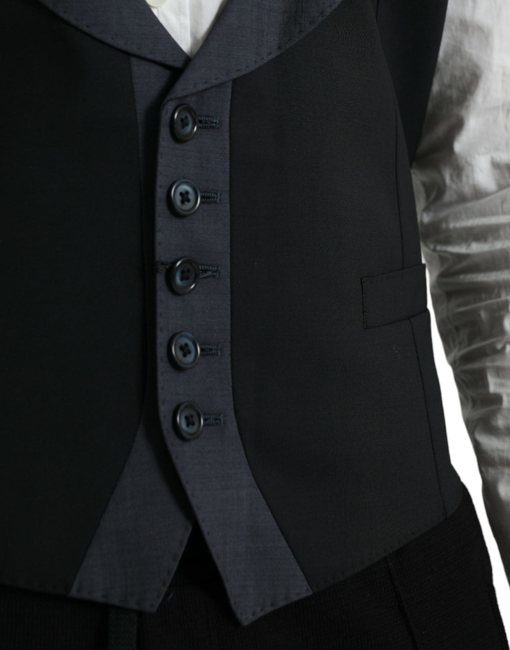 Robe gilet en laine noire Dolce &amp; Gabbana