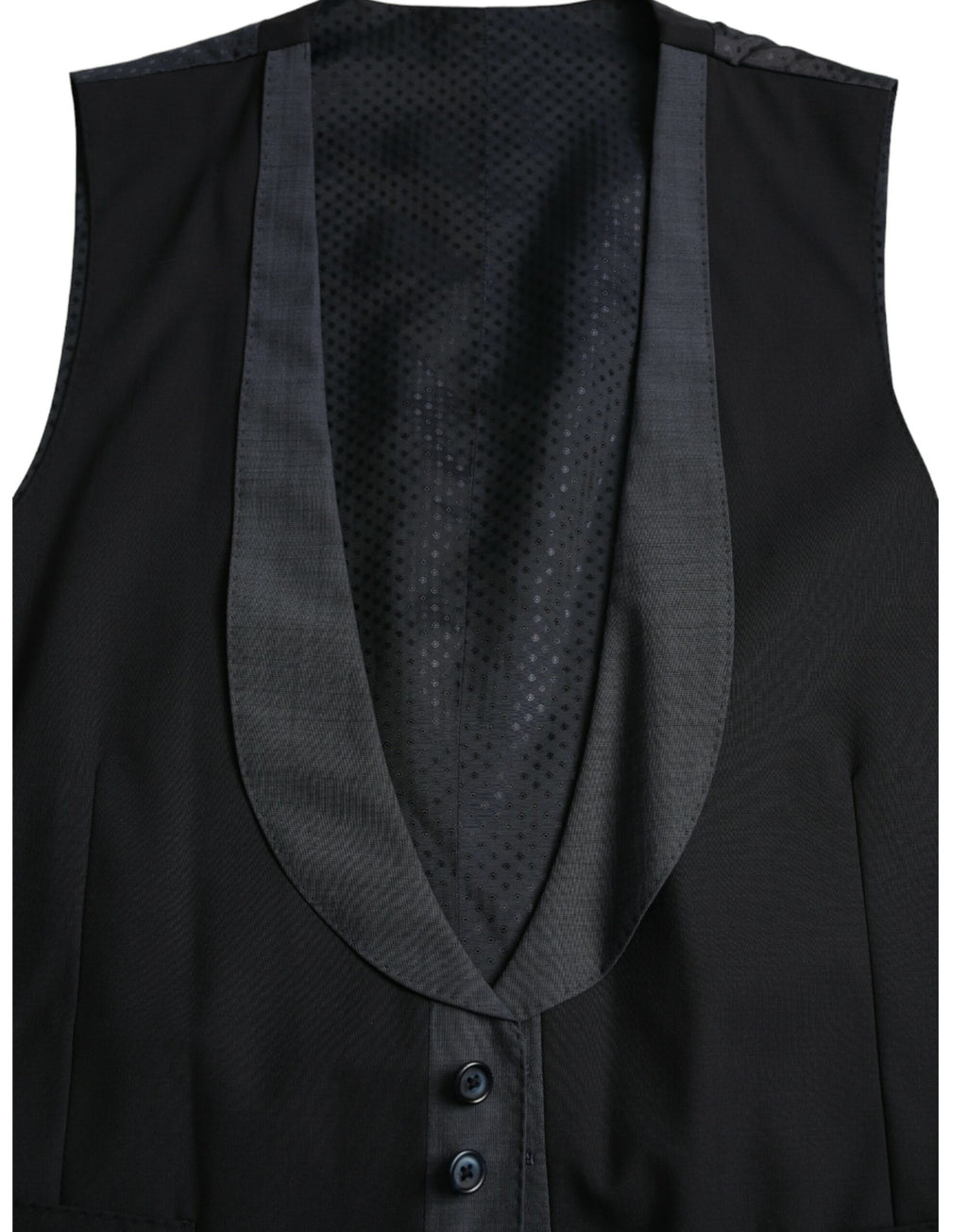 Robe gilet en laine noire Dolce &amp; Gabbana