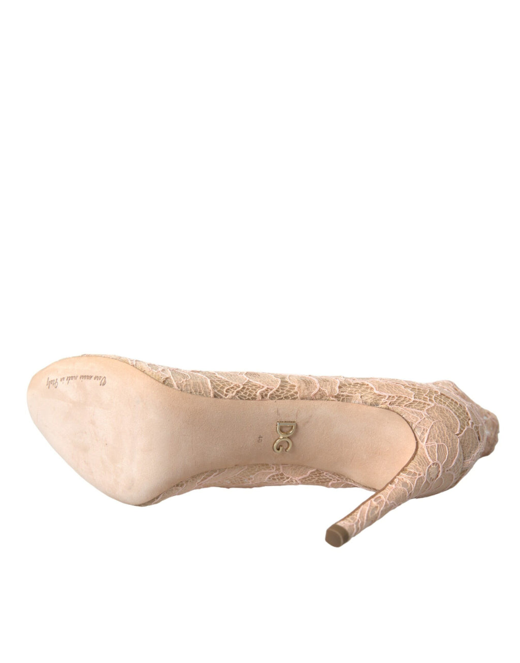 Dolce &amp; Gabbana Beige Stretch Taormina Schnürstiefeletten