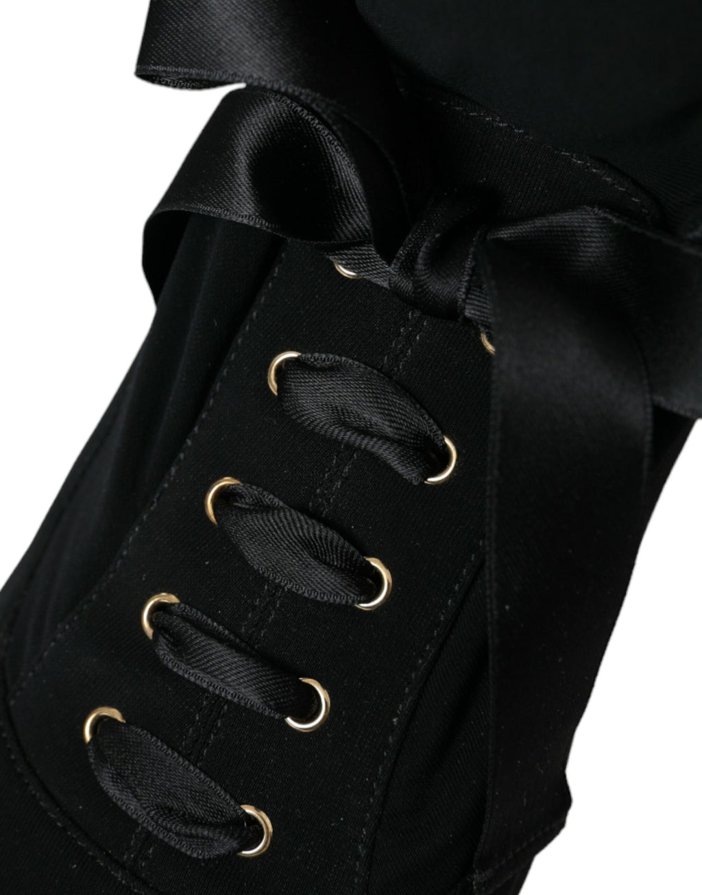 Dolce &amp; Gabbana Schwarze Stiletto-Absätze, wadenlange Stiefel